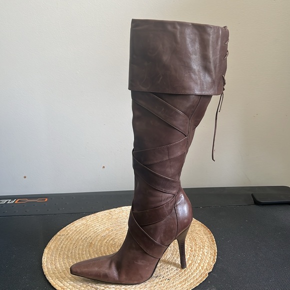 ZIGIBew York Leather Western Heel Booties Boots Size 7.5 - Picture 2 of 16